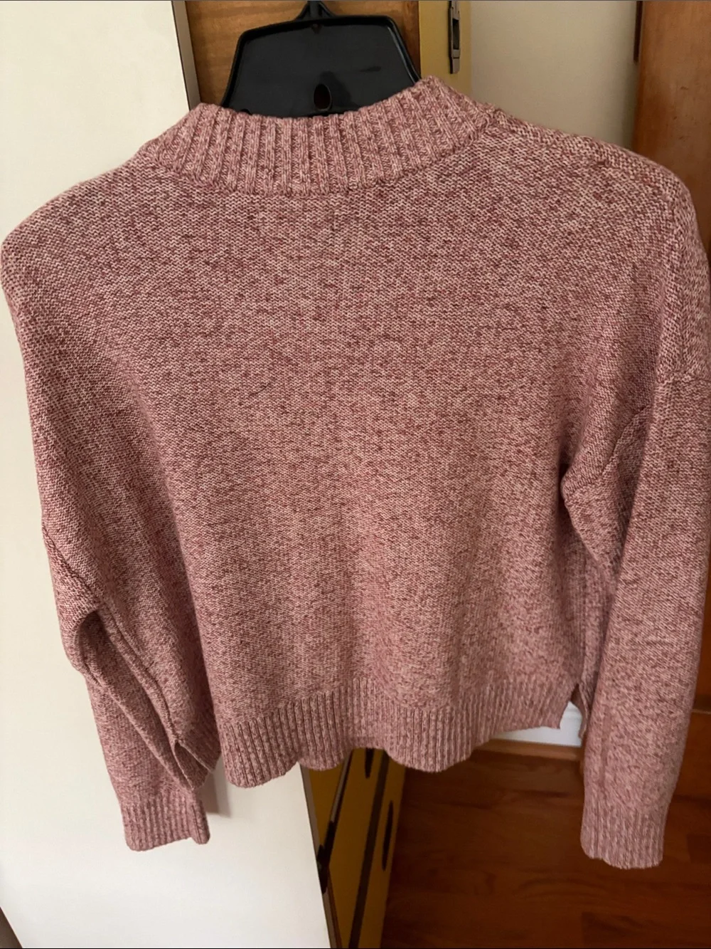 Quince Heathered Rose Knit Button Cardigan - Picture 3 of 3